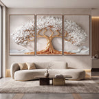 Quadro Decorativo Árvore da Vida Dourada