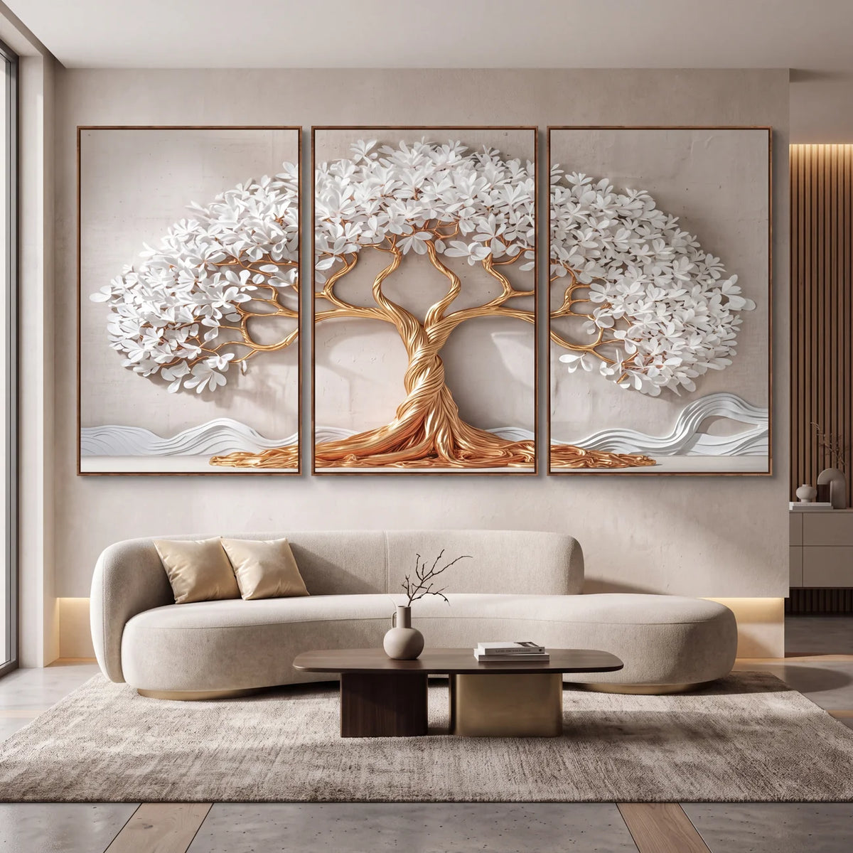 Quadro Decorativo Árvore da Vida Dourada