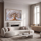 Quadro Decorativo Árvore da Vida Rosé