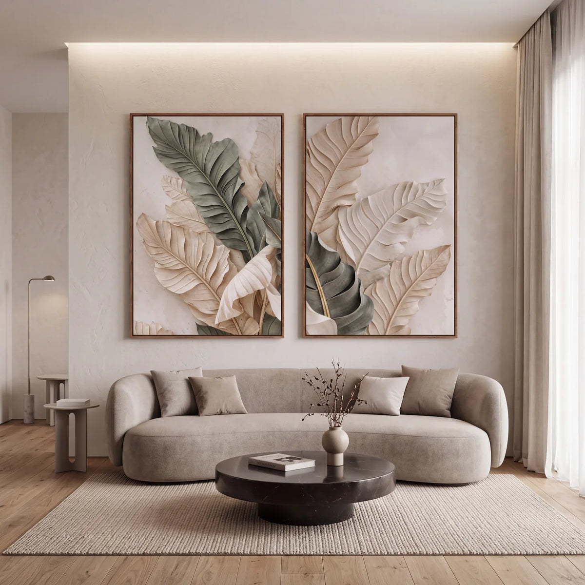 Quadro Decorativo Folhas de Bananeira Natural