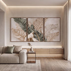 Quadro Decorativo Folhas de Bananeira Natural