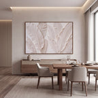 Quadro Decorativo Folhas de Bananeira em Relevo
