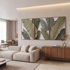Quadro Decorativo Folhas de Bananeira Verde
