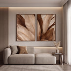 Quadro Decorativo Folhas de Bananeira Nogueira