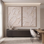 Quadro Decorativo Folhas de Bananeira Esculpidas
