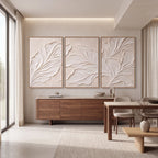 Quadro Decorativo Folhas de Bananeira Esculpidas