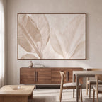 Quadro Decorativo Folhas de Bananeira Linho