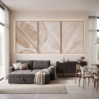 Quadro Decorativo Folhas de Bananeira Linho