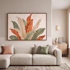 Quadro Decorativo Folhas de Bananeira Pôr do Sol