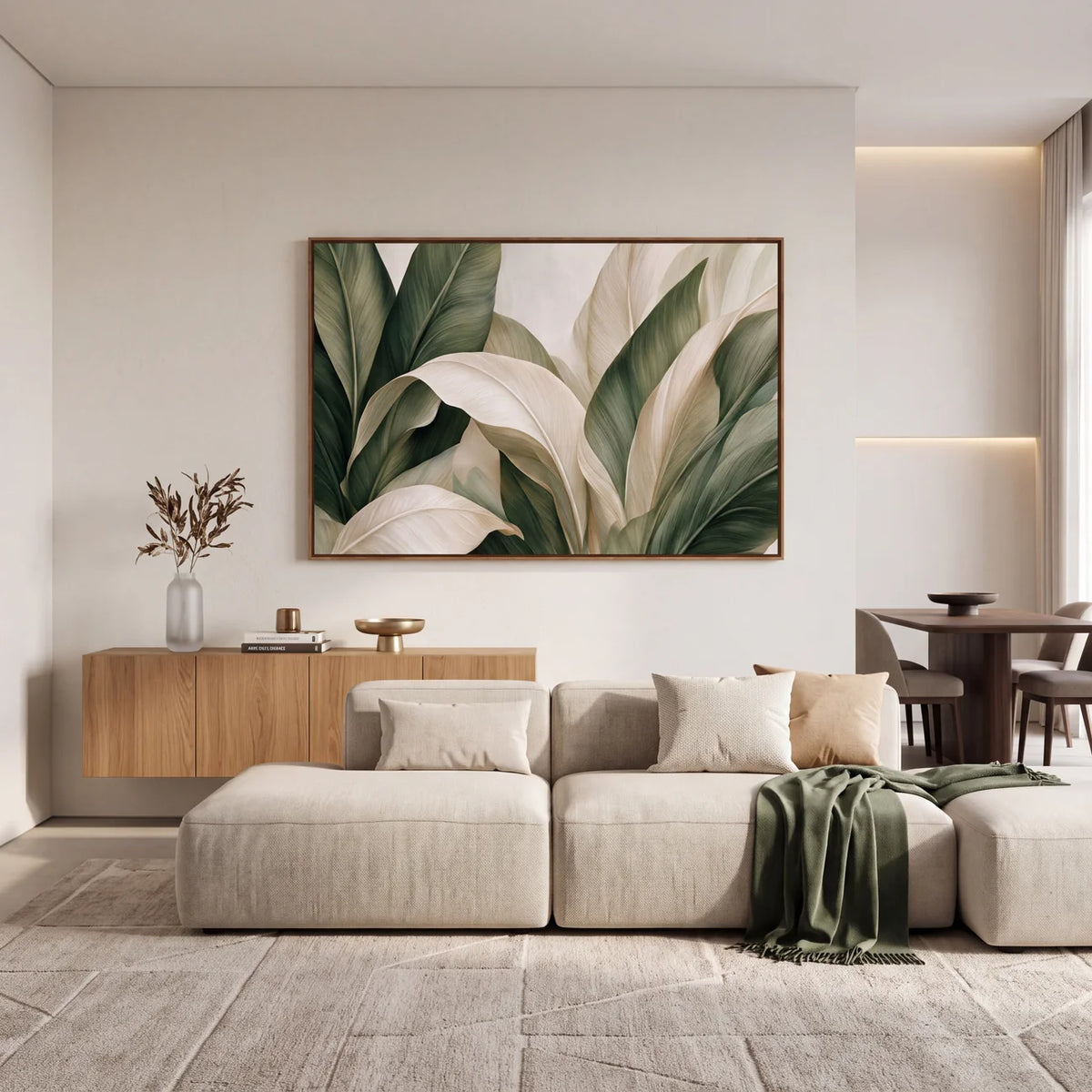 Quadro Decorativo Folhas de Bananeira Floresta