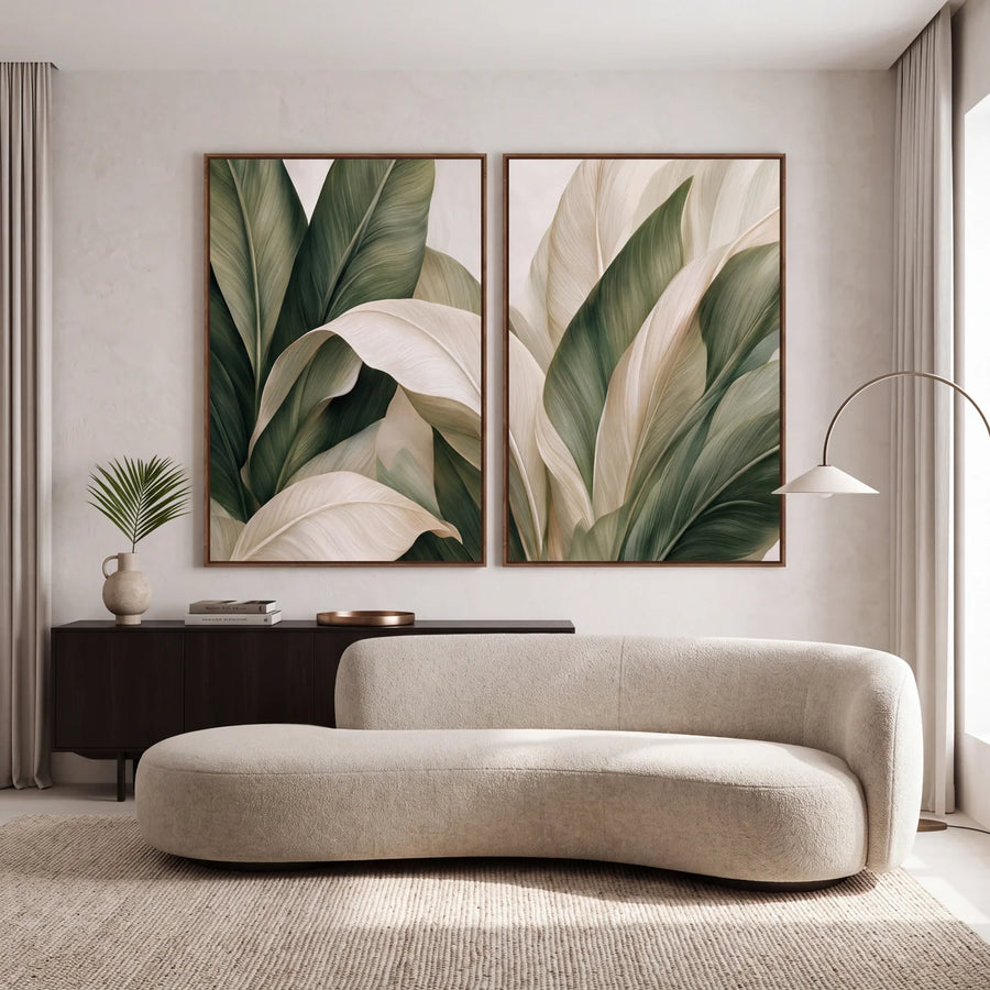 Quadro Decorativo Folhas de Bananeira Floresta
