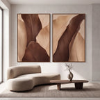 Quadro Decorativo Folhas de Bananeira Cacau