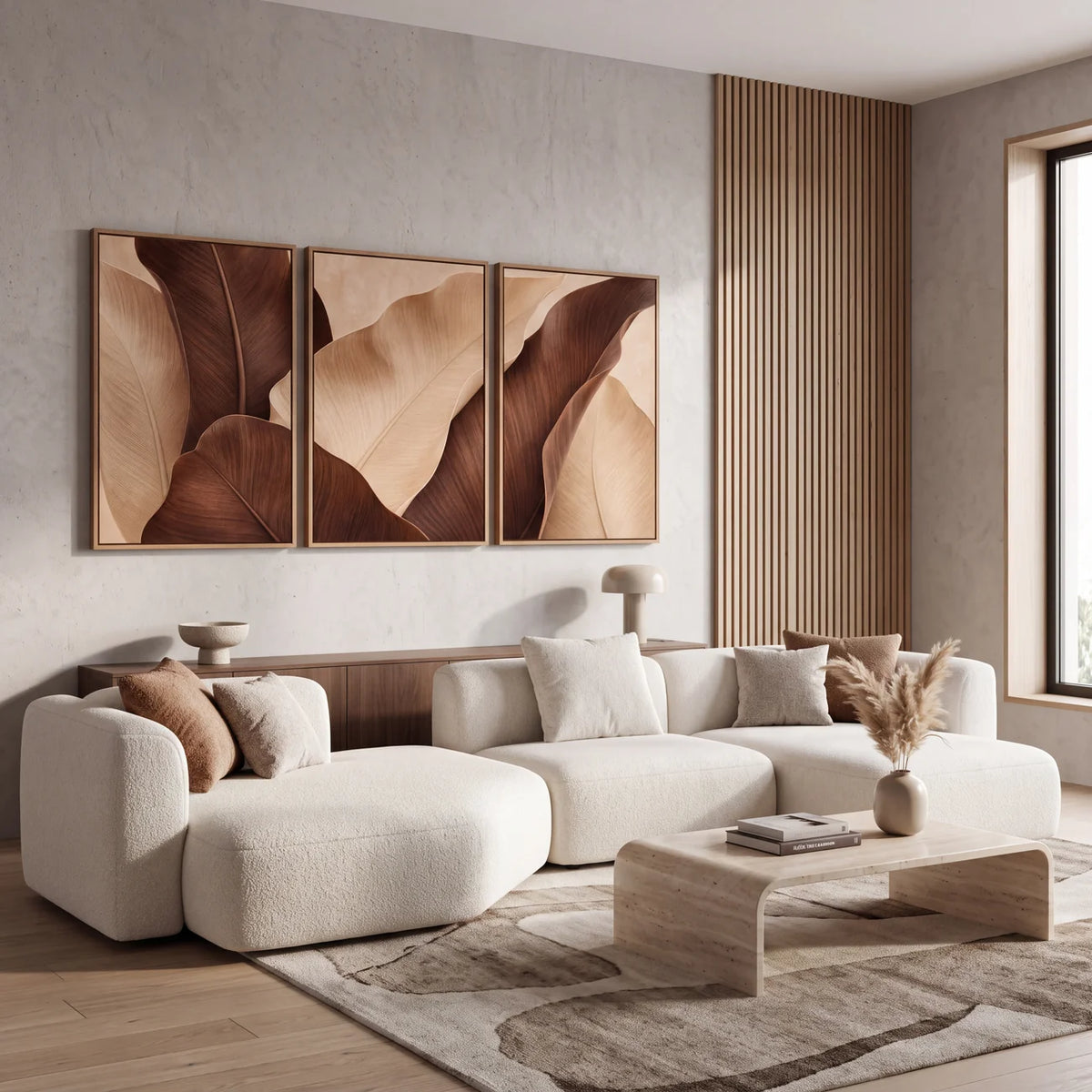 Quadro Decorativo Folhas de Bananeira Cacau