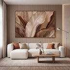 Quadro Decorativo Folhas de Bananeira Caramelo