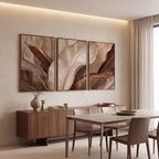 Quadro Decorativo Folhas de Bananeira Caramelo