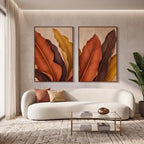 Quadro Decorativo Folhas de Bananeira Outono