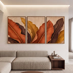 Quadro Decorativo Folhas de Bananeira Outono