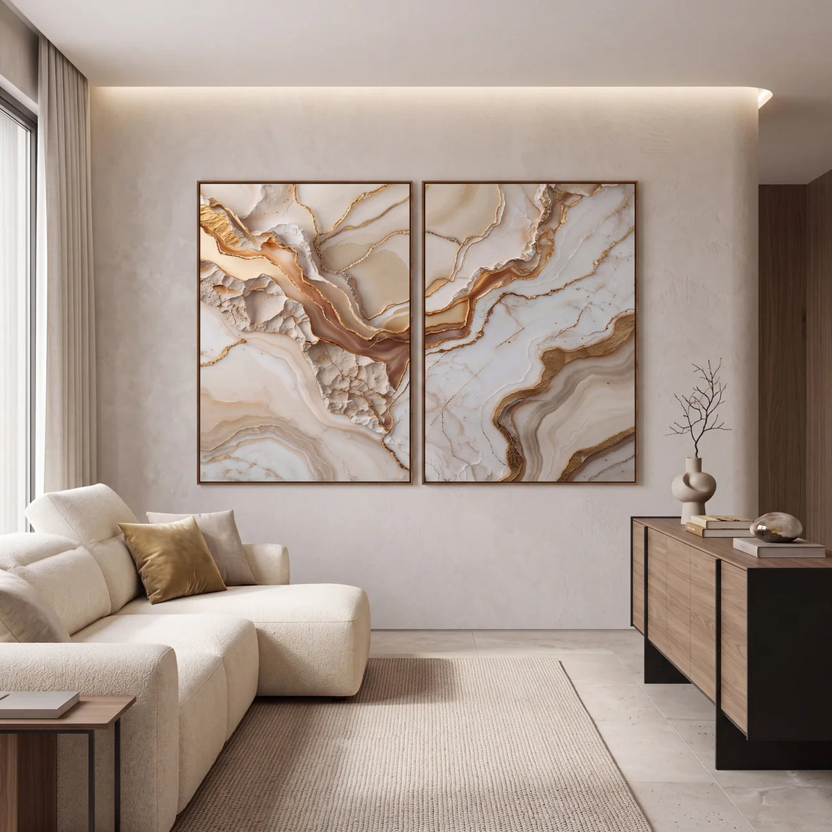 Quadro Decorativo Veios de Âmbar