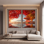 Quadro Decorativo Lago de Outono