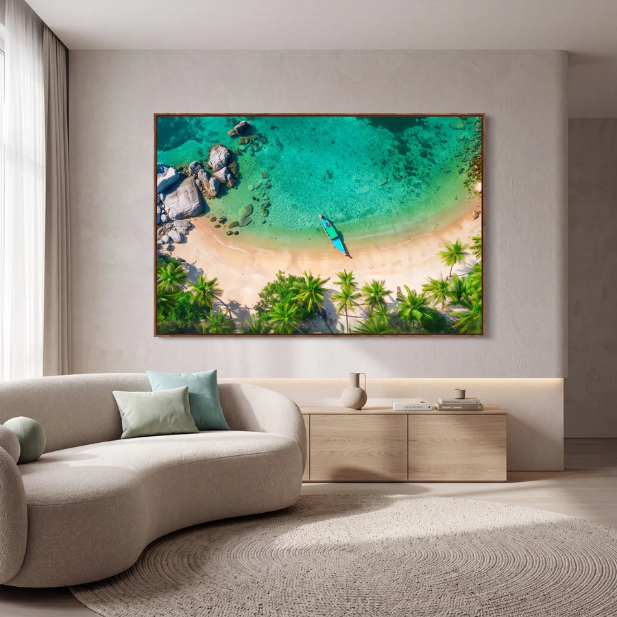 Quadro Decorativo Paraíso Turquesa