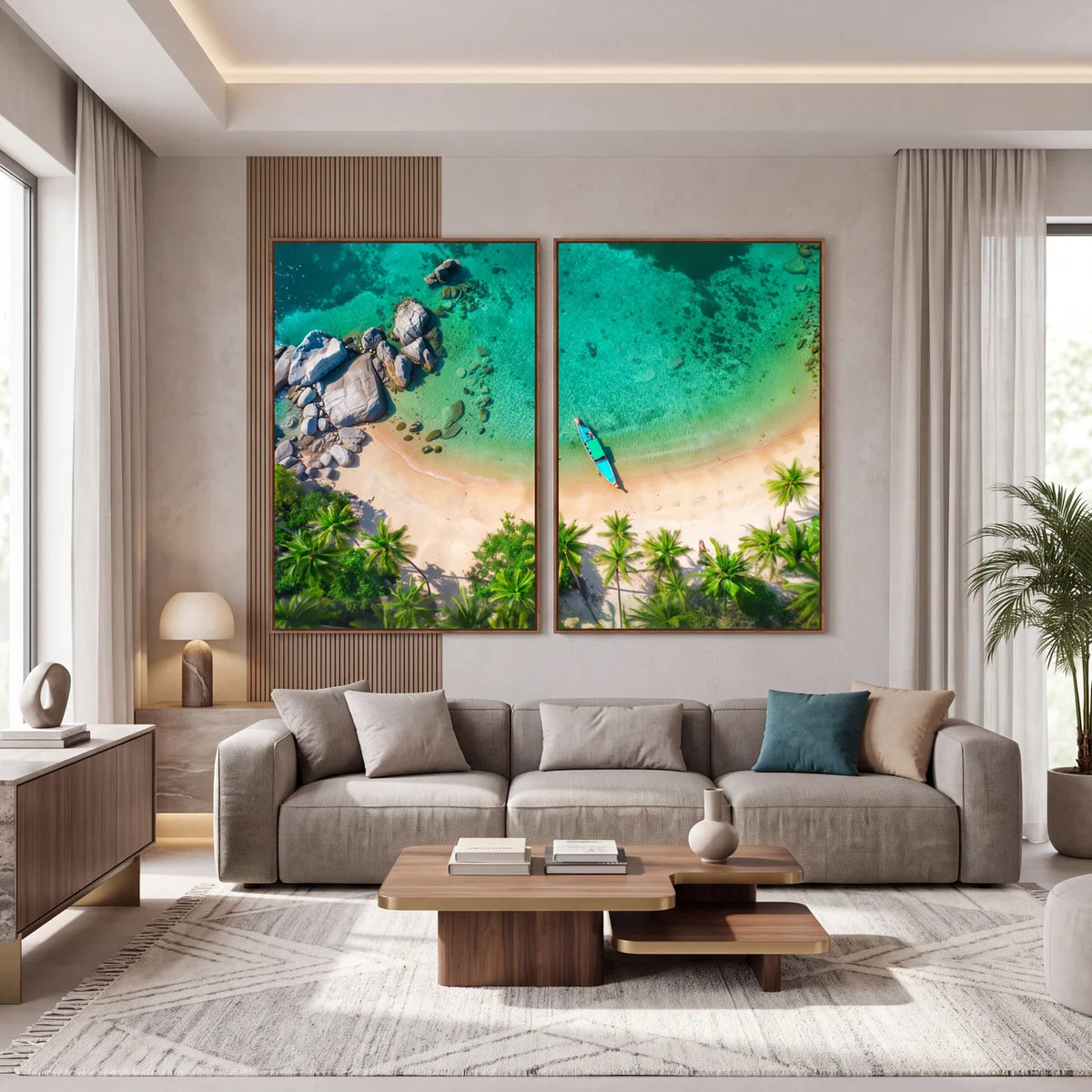 Quadro Decorativo Paraíso Turquesa