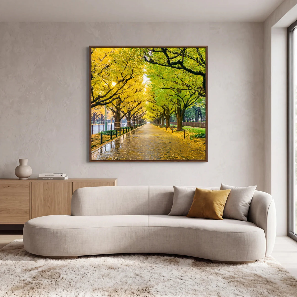 Quadro Decorativo Caminho Dourado