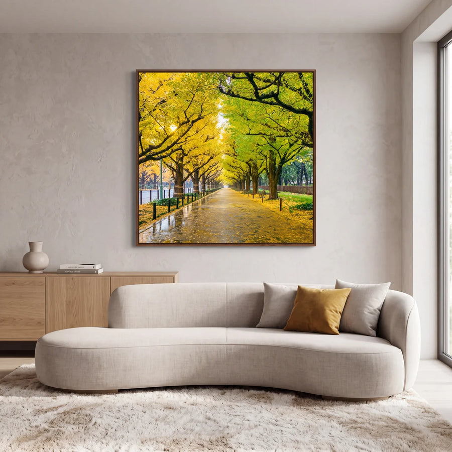 Quadro Decorativo Caminho Dourado