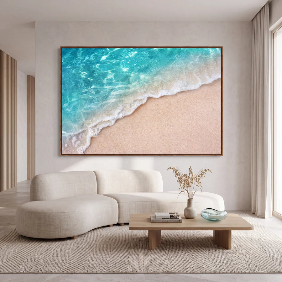 Quadro Decorativo Onda Turquesa