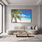Quadro Decorativo Paraíso de Águas Turquesa