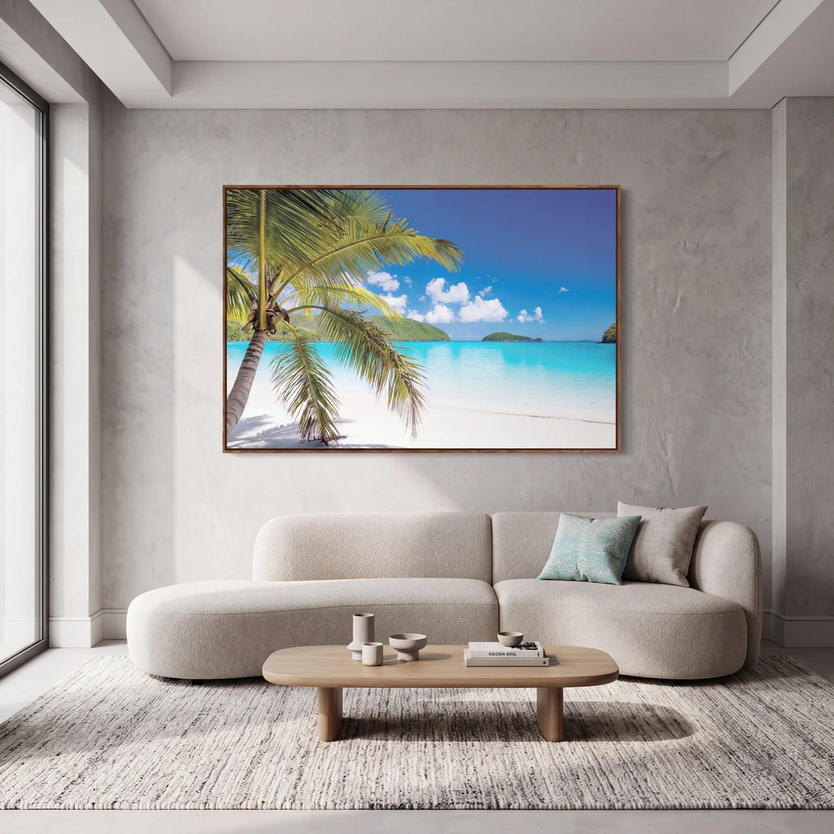 Quadro Decorativo Paraíso de Águas Turquesa