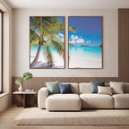 Quadro Decorativo Paraíso de Águas Turquesa