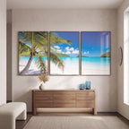 Quadro Decorativo Paraíso de Águas Turquesa