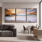 Quadro Decorativo Costa ao Entardecer