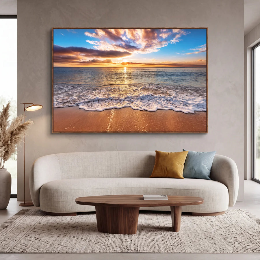 Quadro Decorativo Amanhecer Dourado