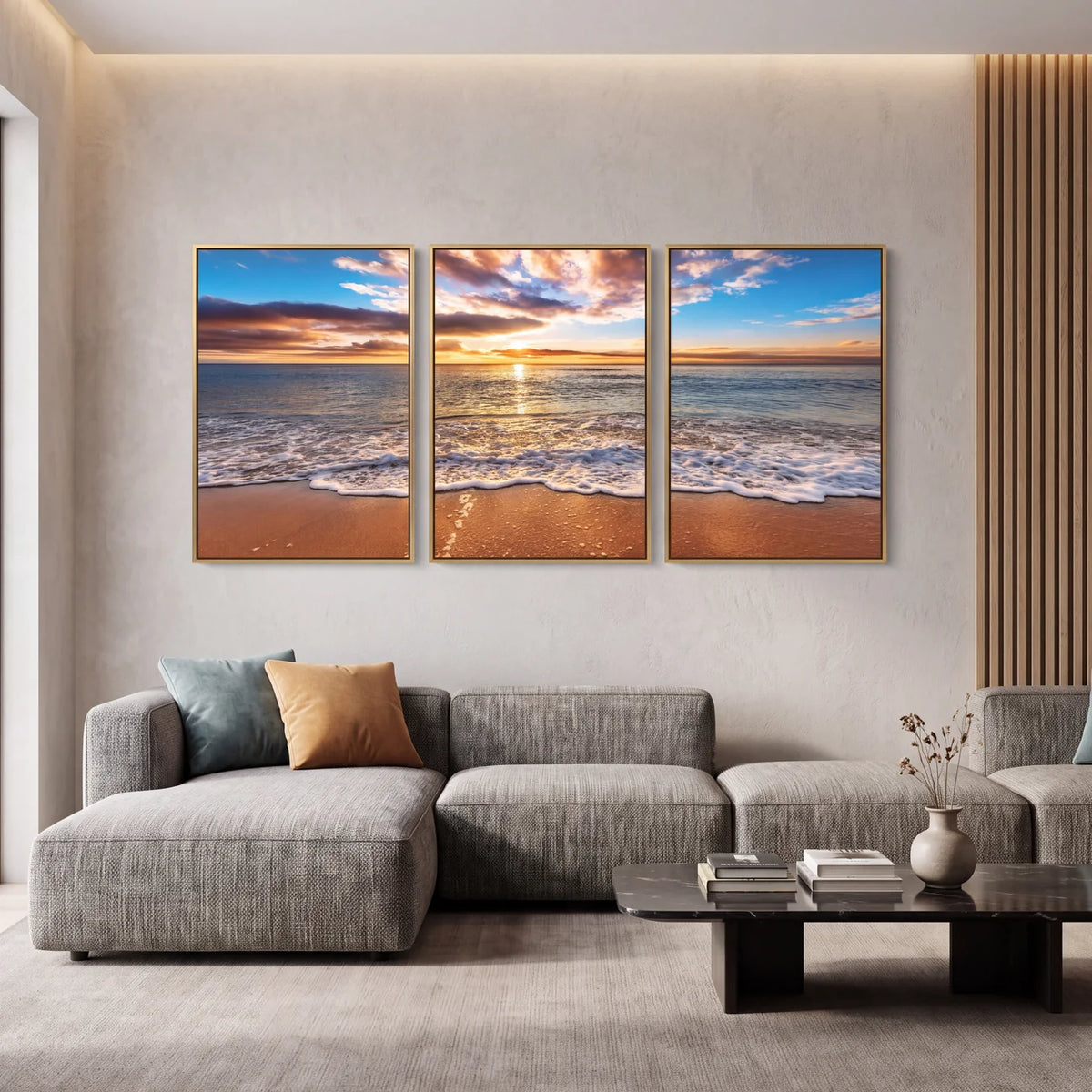 Quadro Decorativo Amanhecer Dourado