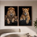 Quadro Família de leão